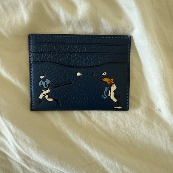 NWT Coach Blue Baseball Wallet - Picture 1 of 5